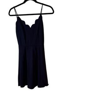 Aqua Navy Midi Dress XS